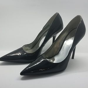 Pointy toe patent leather stilettos